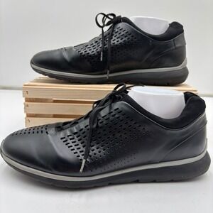 Zegna Sprinter 300 Sneakers Mens‎ 9.5 Black Leather Low Top Athletic Shoes